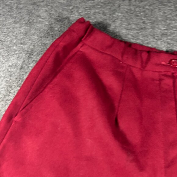 Pendleton Pants Womens 12 Red Made in USA 100% Virgin Wool Trouser Vintage - Picture 6 of 13
